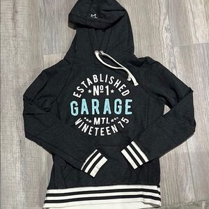 Garage Black Sweater with Graphic Design